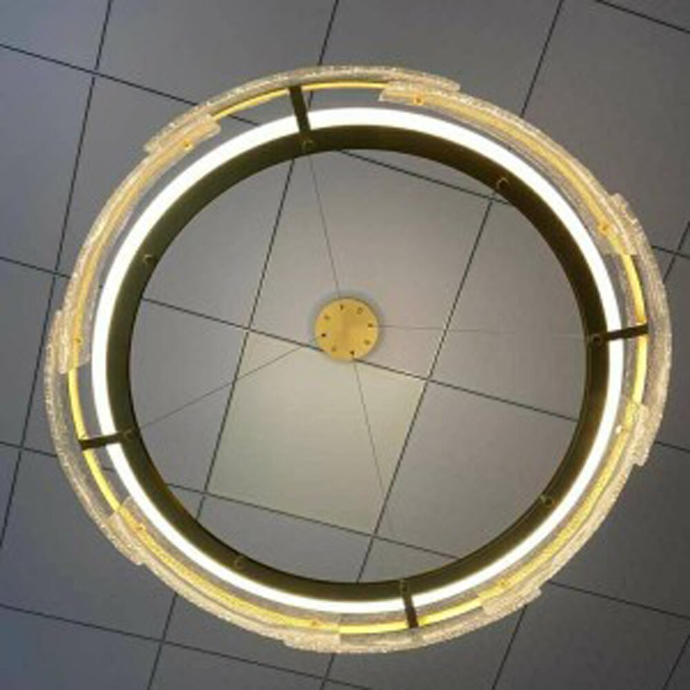 New Gold Chandelier Modern Glass Living Lighting AC110V 220V LED Dining Room Bedroom Lamp