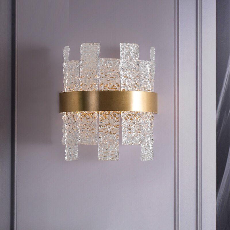 Luxury Bedroom Gold Wall Lights Modern Wandlamp For Living Room Glass Sconce For Stairs