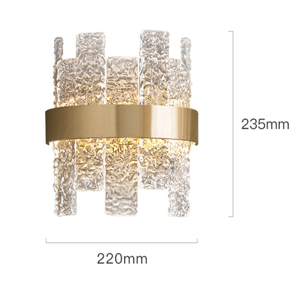 Luxury Bedroom Gold Wall Lights Modern Wandlamp For Living Room Glass Sconce For Stairs