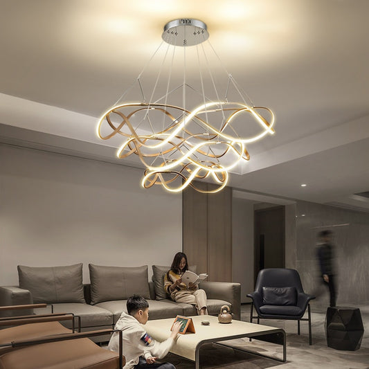 Lustres LED Ceiling Chandelier light lamp For Living Room Bedroom modern LED Large Chandelier Lighting Fixtures AC85-260V Gold