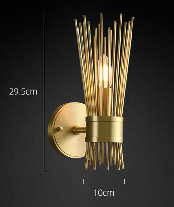 Art Deco Design Copper Wall Lights Modern Applique Murale AC110v 220V Luxury Home Decoration Wall Sconce