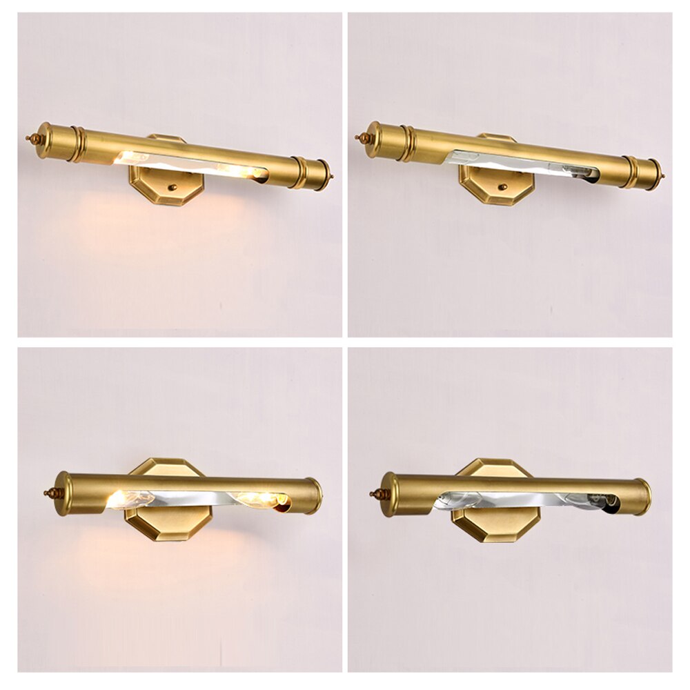 High Quality Copper Wall Lamp Modern Scone AC110V 220v Gold Bathroom Mirror Lights