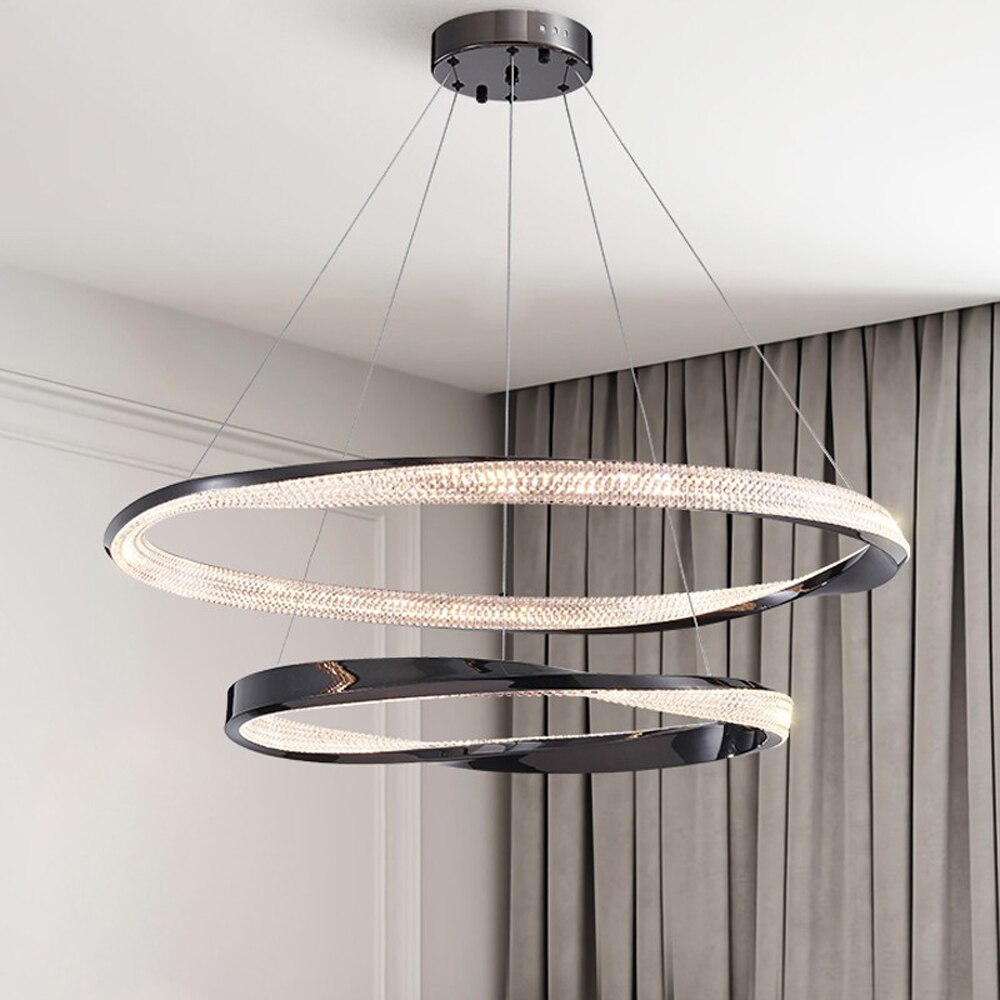 Brief Design Modern LED Chandelier Living Lighting AC110V 220V Bedroom Decoration Suspension Luminaire Dining Fixtures