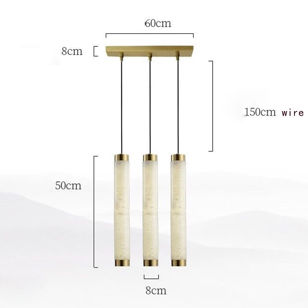 Modern Marble LED Chandelier Dining Room Plafonnier AC110V 220V Hanging Bedside Lamp Bar Lights