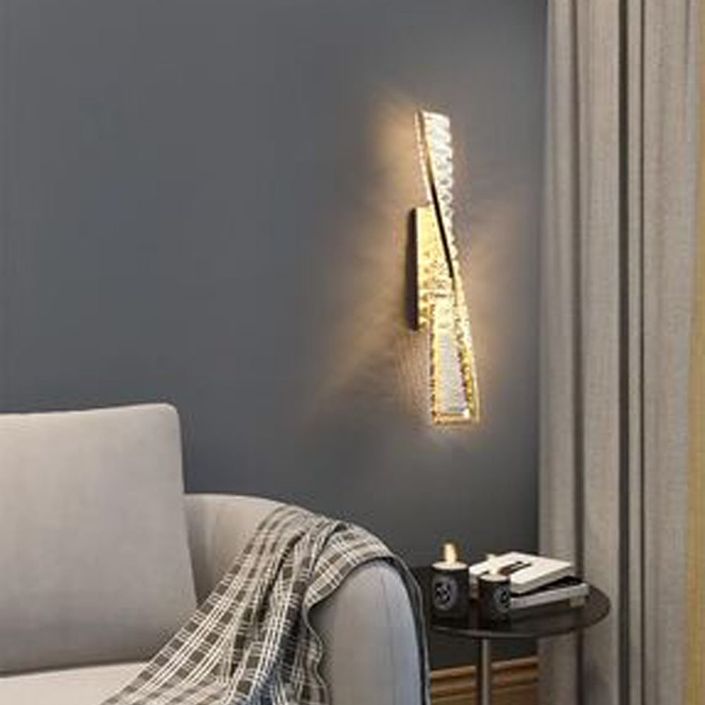 Brief Design Living Room LED Wall Lamp Modern Sconce AC110v 220v Lustre Cristal Bedroom Decor Lights