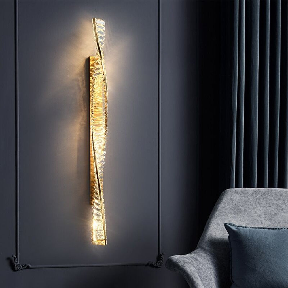 Brief Design Living Room LED Wall Lamp Modern Sconce AC110v 220v Lustre Cristal Bedroom Decor Lights