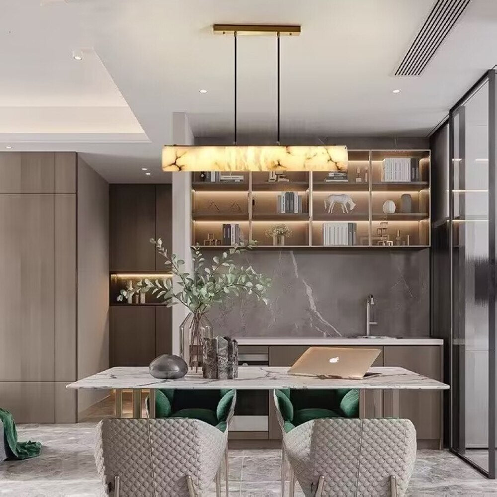 Brief Design Marble Chandelier Modern LED Lighting 60cm 80cm 100cm Dining Room Hanglamp Bar Light