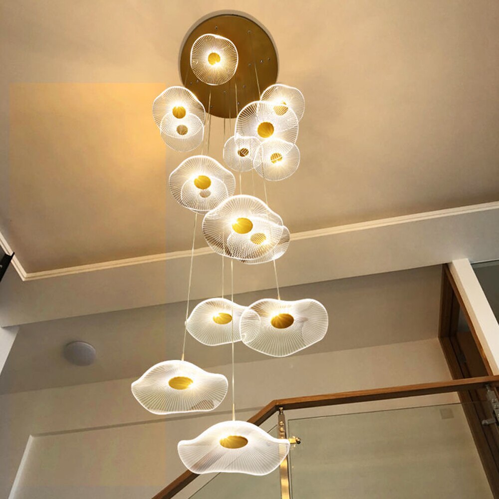 Creative Design Modern LED Chandelier Staircase Lighting AC110V 220V Living Room Decoration Hanginglamp Bedroom Plafonnier