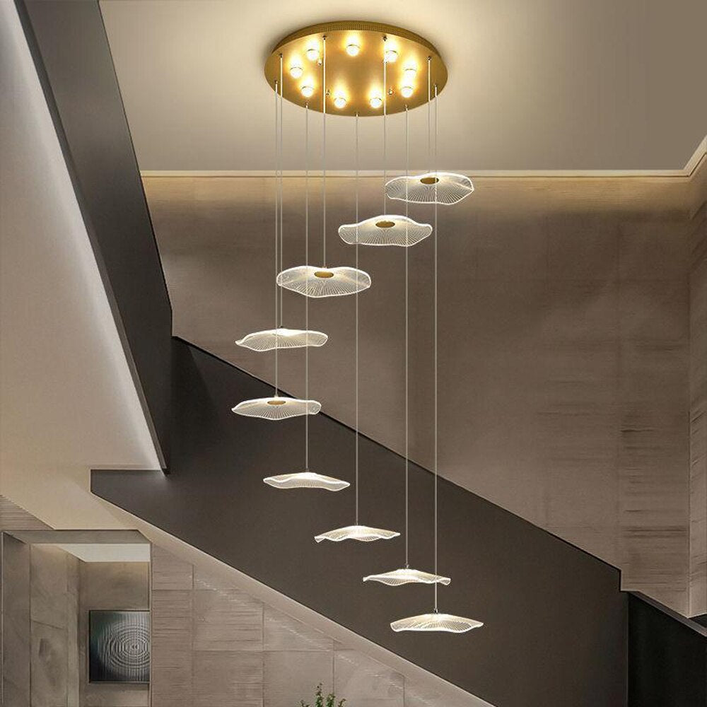 Creative Design Modern LED Chandelier Staircase Lighting AC110V 220V Living Room Decoration Hanginglamp Bedroom Plafonnier