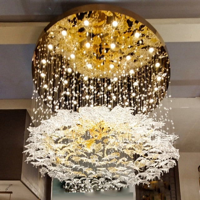 "Falling Maple Leaves"  Luxury Villa Decorative Designer Chandelier