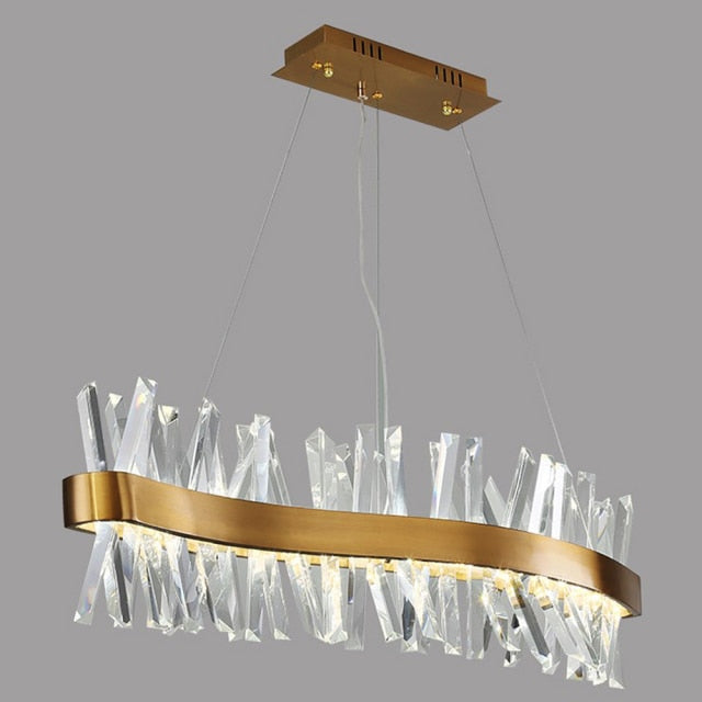 New Wave Design Crystal Pendant Lights Modern Home Decoration Bar Lighting