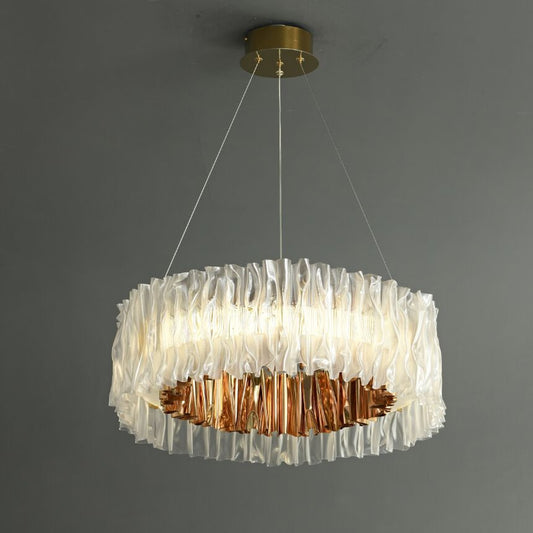 "Frozen Ring of Gold" Decorative Crystal Chandelier