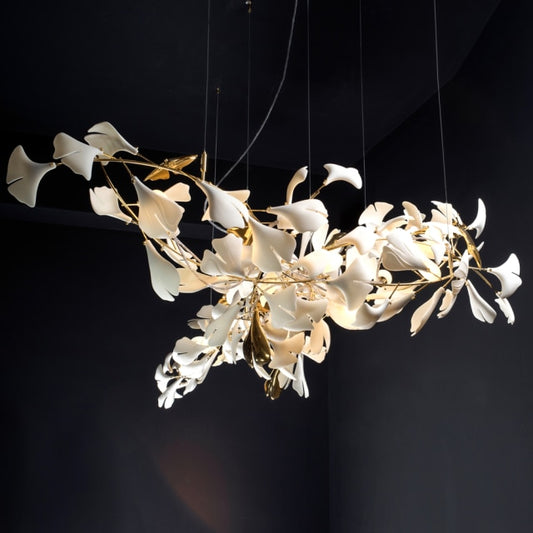 "Flowers In The Wind"  Hanging Copper Floral Chandelier
