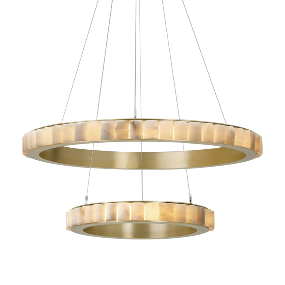 Ring Design Modern LED Chandelier Living Lighting AC110V 220V Gold Marble Hanglamp Bedroom Plafonnier