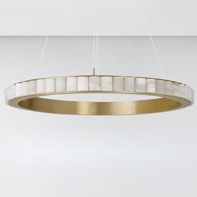 Ring Design Modern LED Chandelier Living Lighting AC110V 220V Gold Marble Hanglamp Bedroom Plafonnier