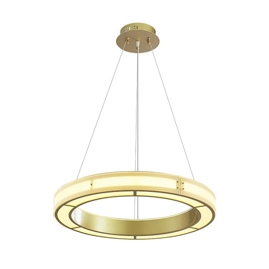 "Amber Ring" Modern Designer Contemporary  Circular Chandelier